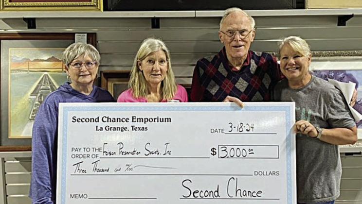 Second Chance donates to Faison Preservation Society