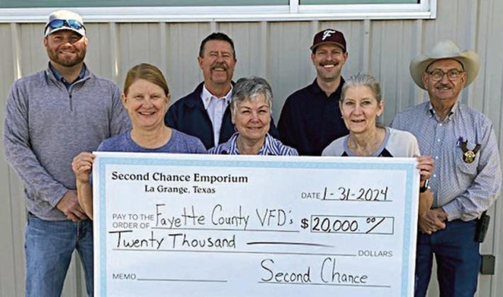 Second Chance donates $20,000 to fire departments